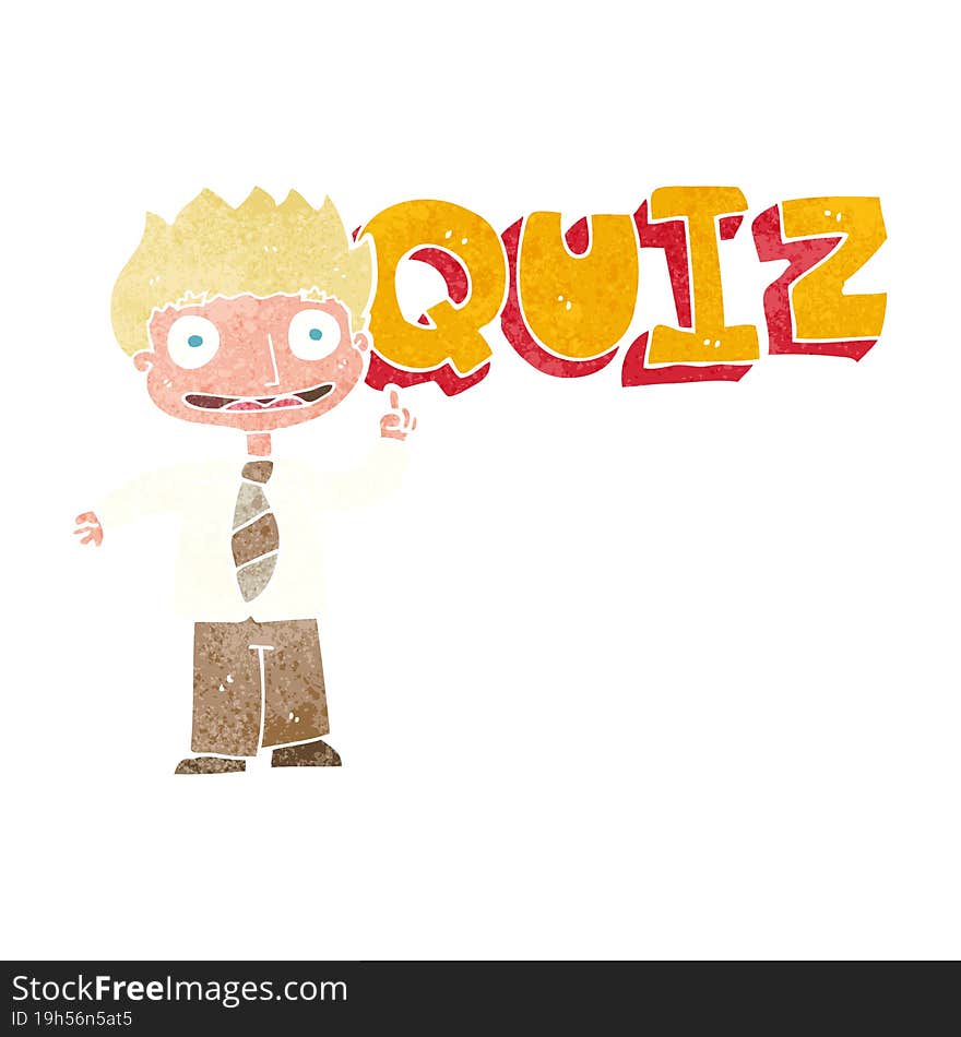 Quiz Sign Cartoon