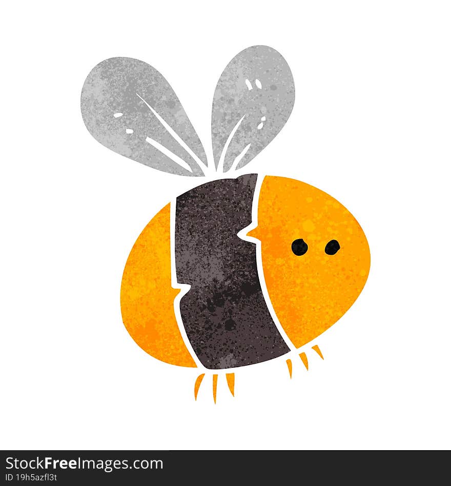 retro cartoon bee