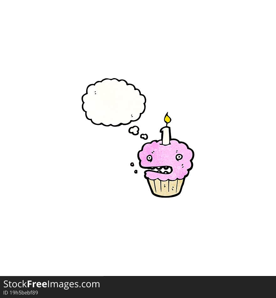 Cartoon Pink Muffin