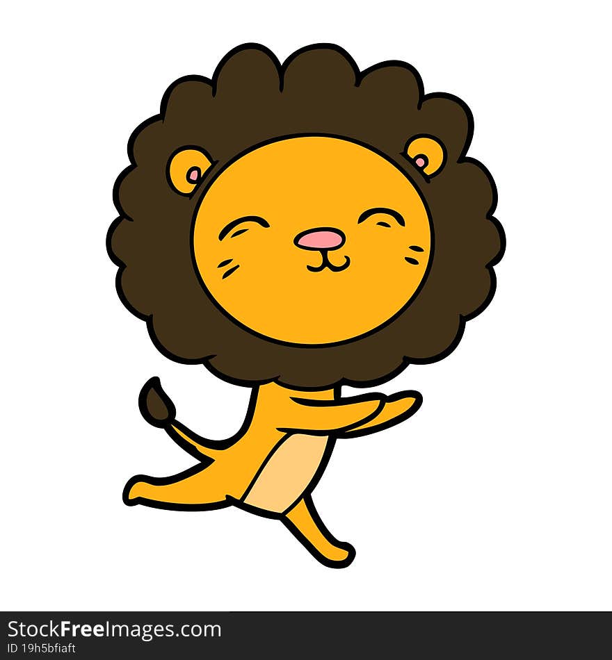 cartoon running lion. cartoon running lion