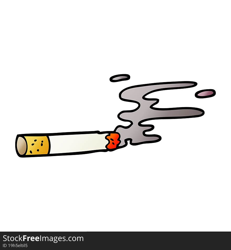 cartoon doodle cigarette