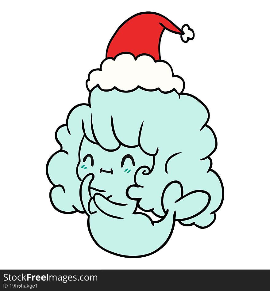 Christmas Cartoon Of Kawaii Ghost