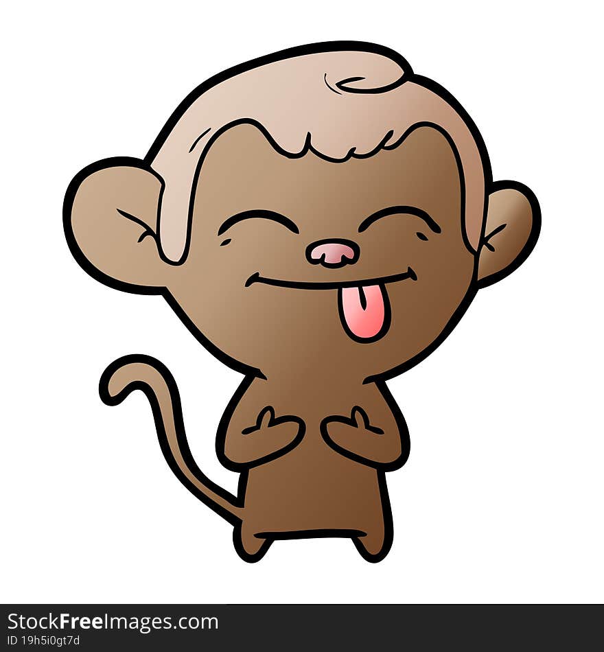 funny cartoon monkey. funny cartoon monkey