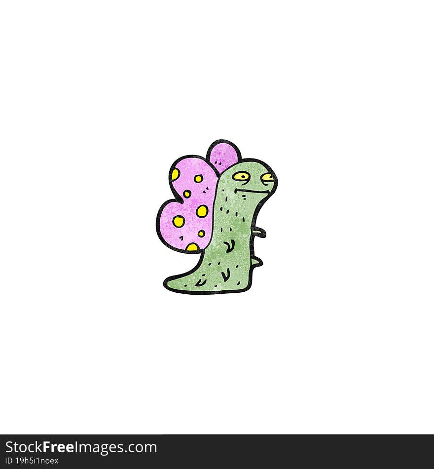 Funny Butterfly Caterpillar Cartoon