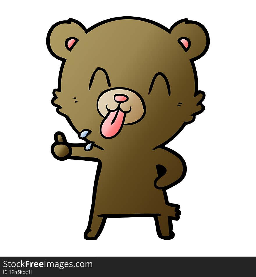 rude cartoon bear. rude cartoon bear