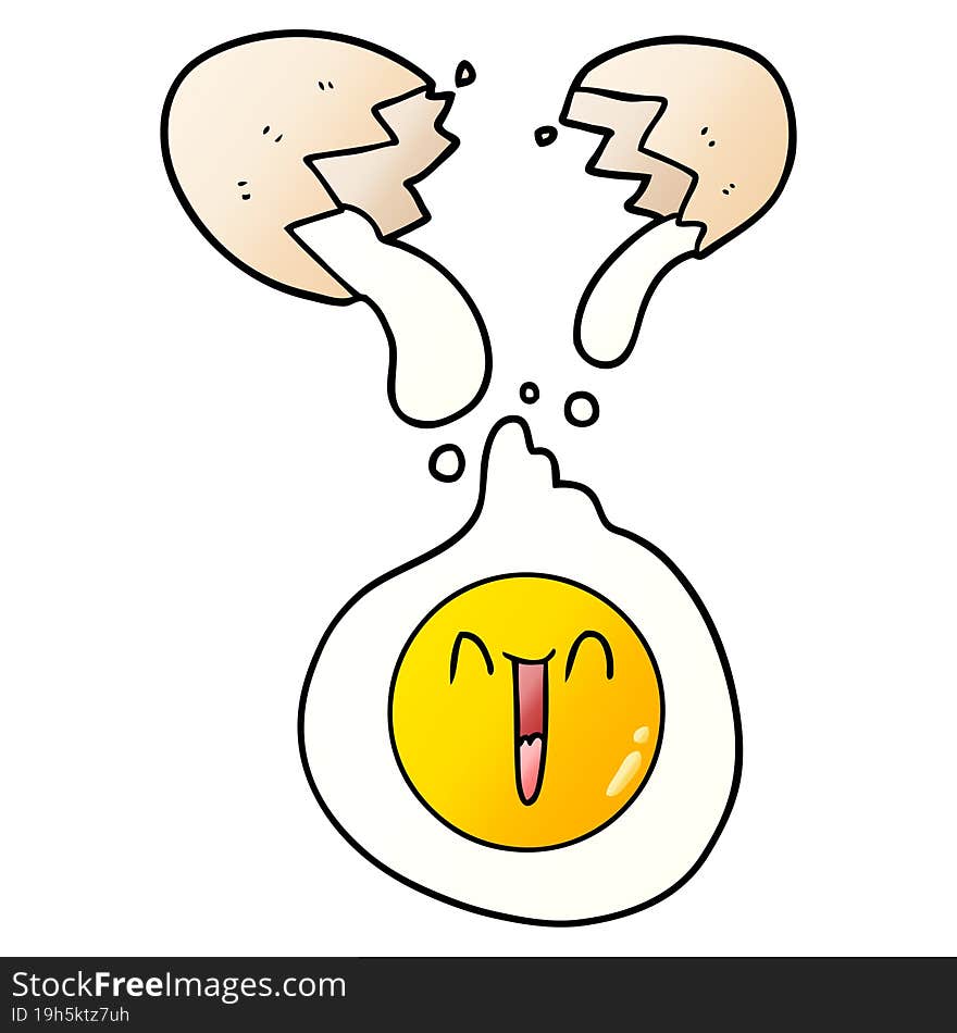 cartoon cracked egg. cartoon cracked egg