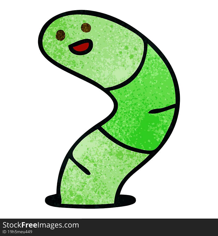 Quirky Hand Drawn Cartoon Snake