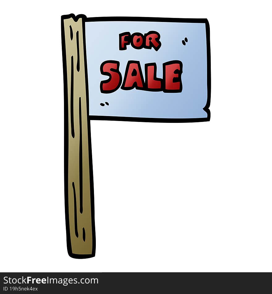 Cartoon Doodle Sale Sign