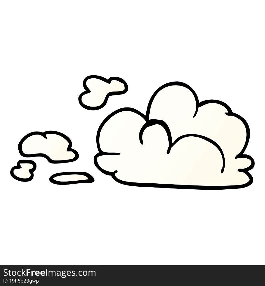 Cartoon Doodle Fluffy White Clouds