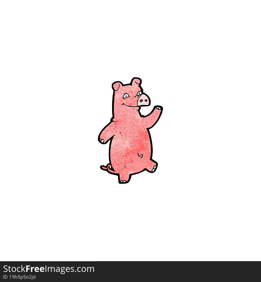 Cartoon Funny Pig