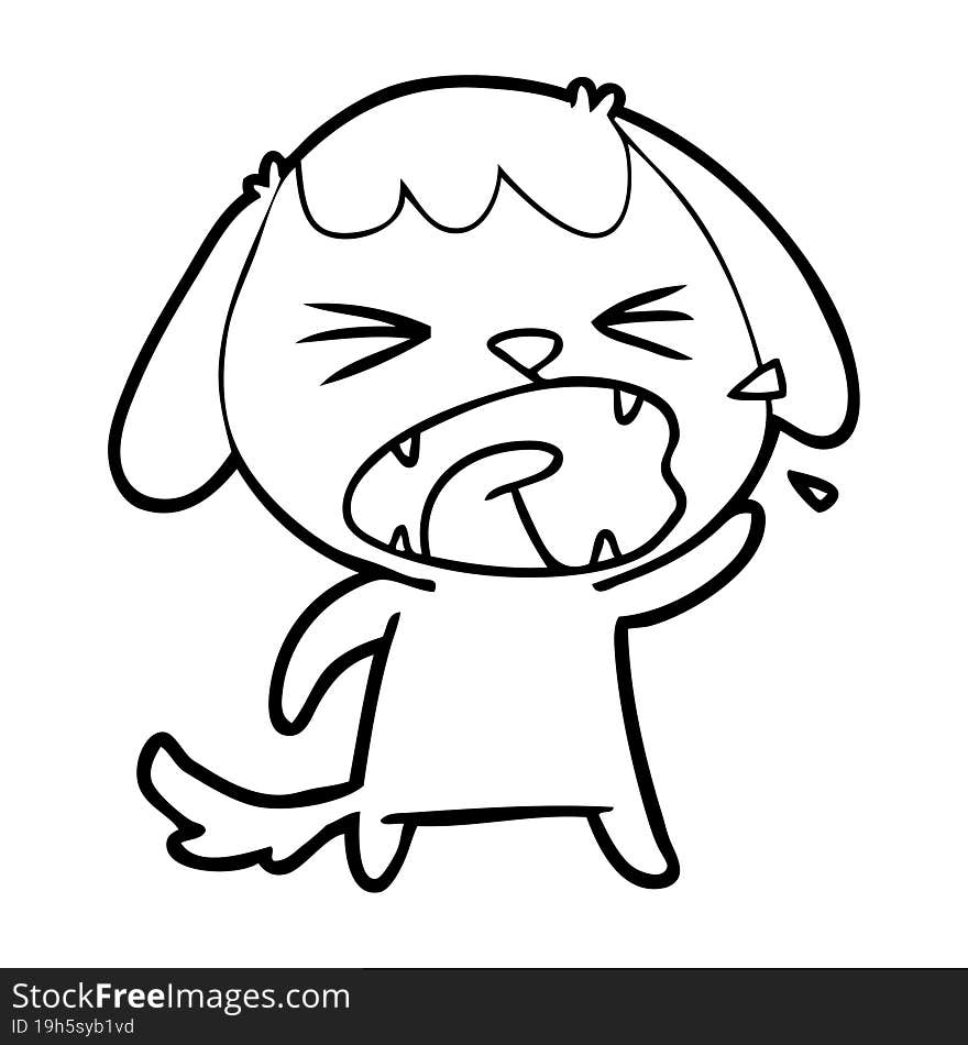 cute cartoon dog barking. cute cartoon dog barking