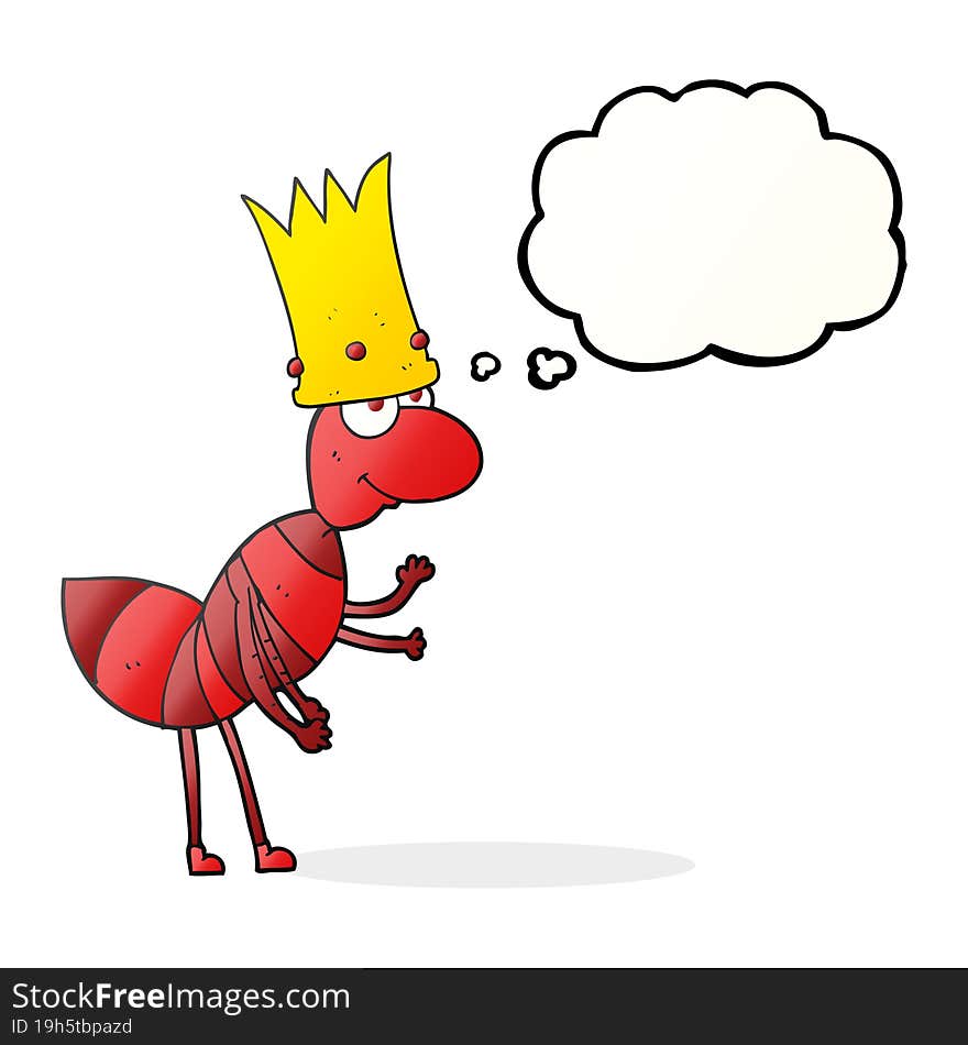 thought bubble cartoon ant queen