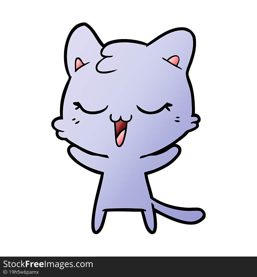 happy cartoon cat. happy cartoon cat