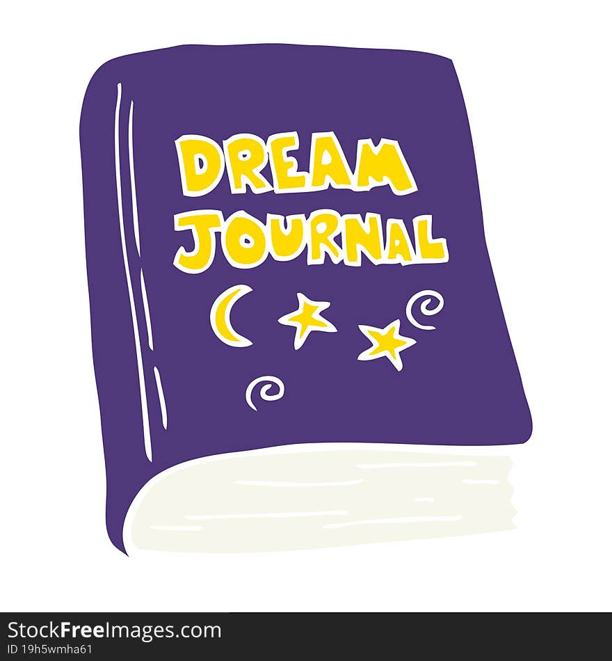 flat color style cartoon dream journal