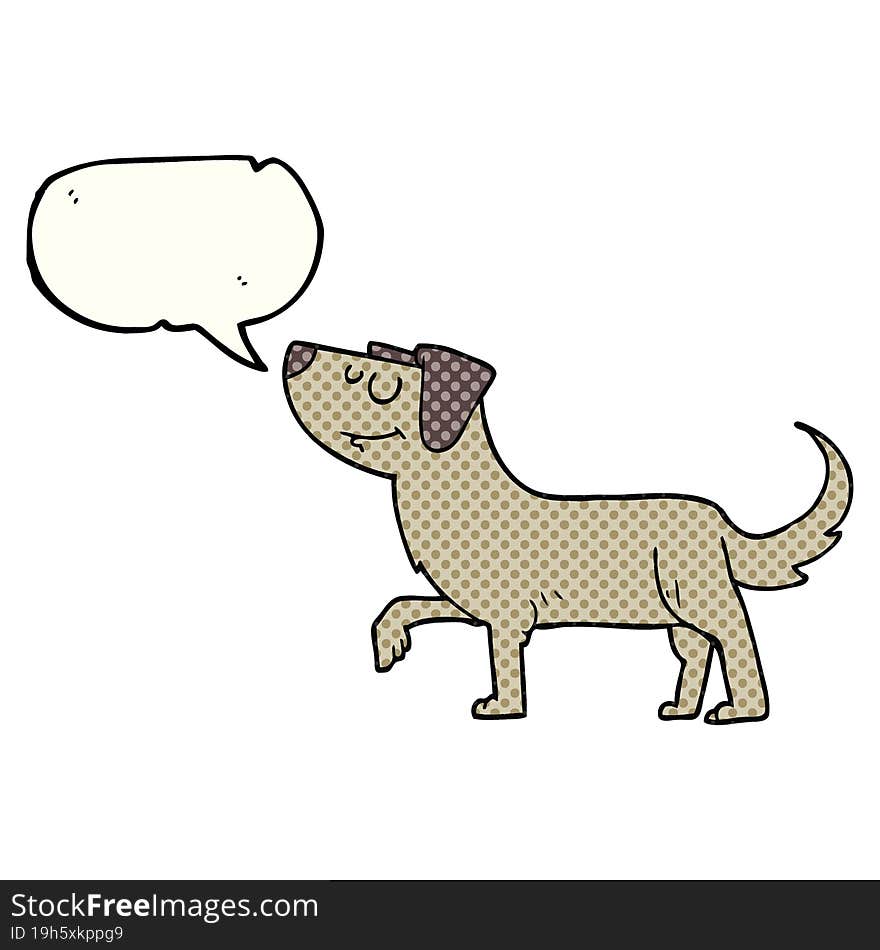 Comic Book Speech Bubble Cartoon Dog