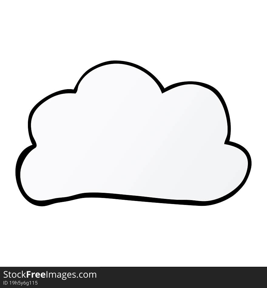 Cartoon Doodle Weather Cloud