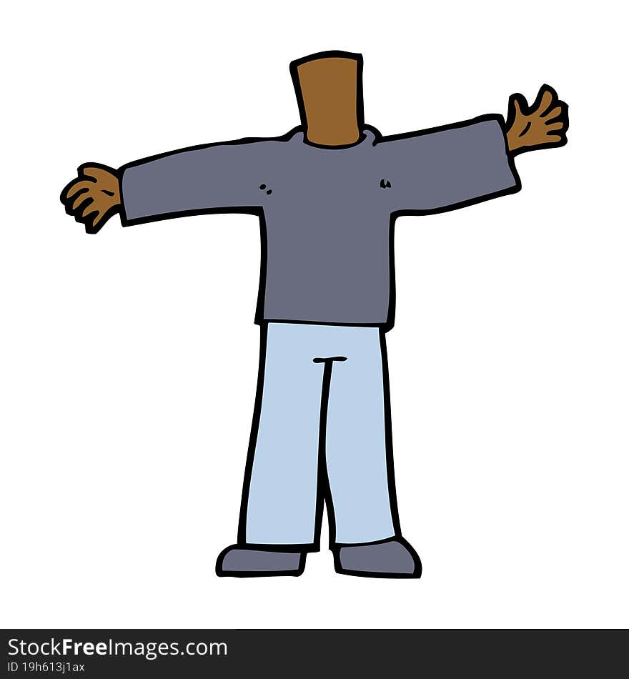 Cartoon Body With Open Arms  (mix And Match Cartoons Or Add Own Photos