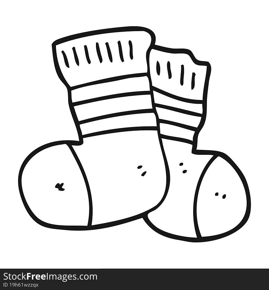 black and white cartoon socks