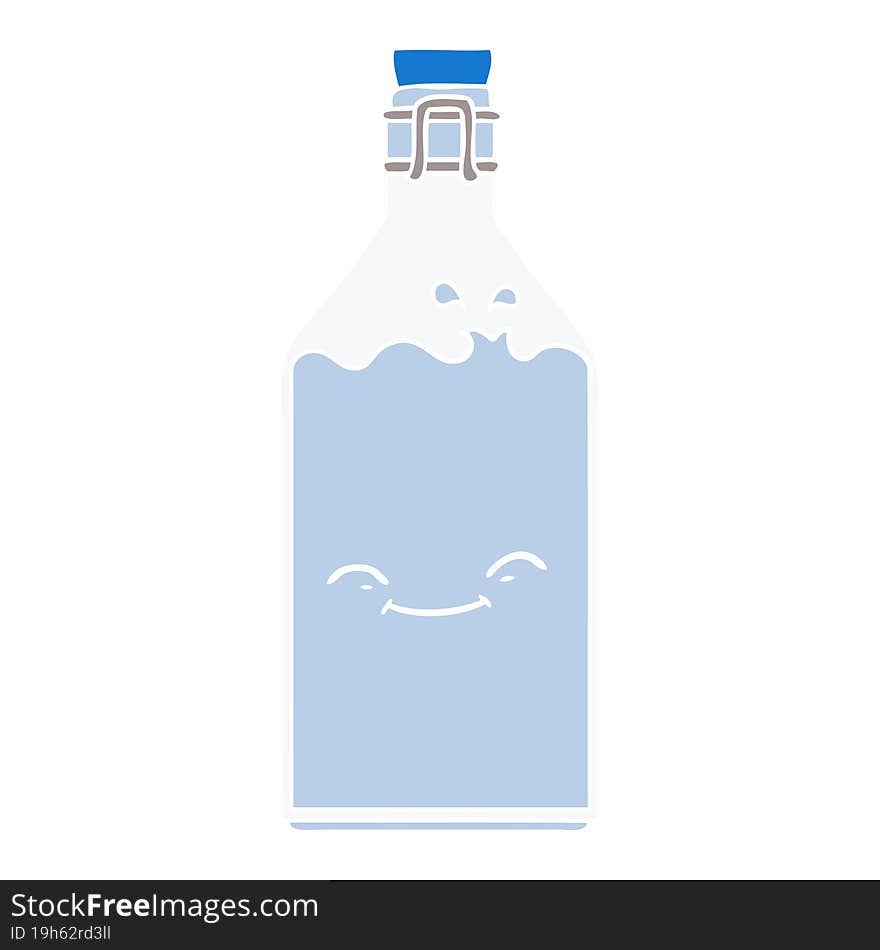 flat color style cartoon old water bottle