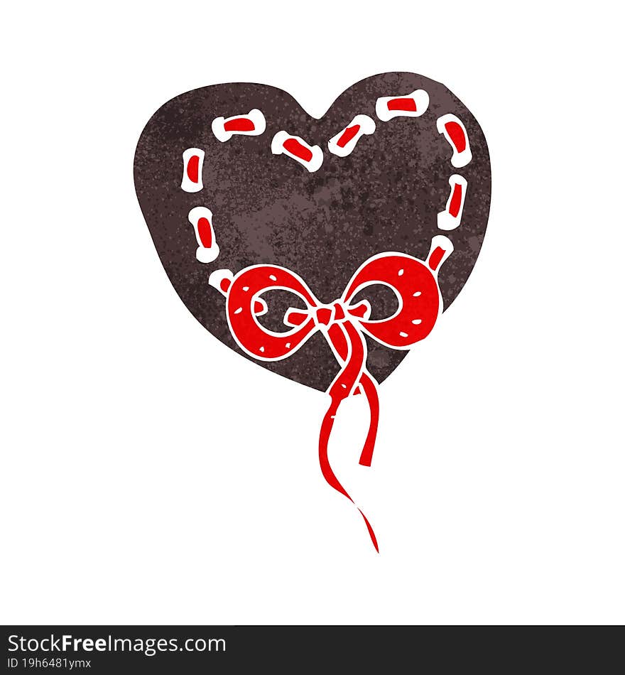 stitched heart cartoon