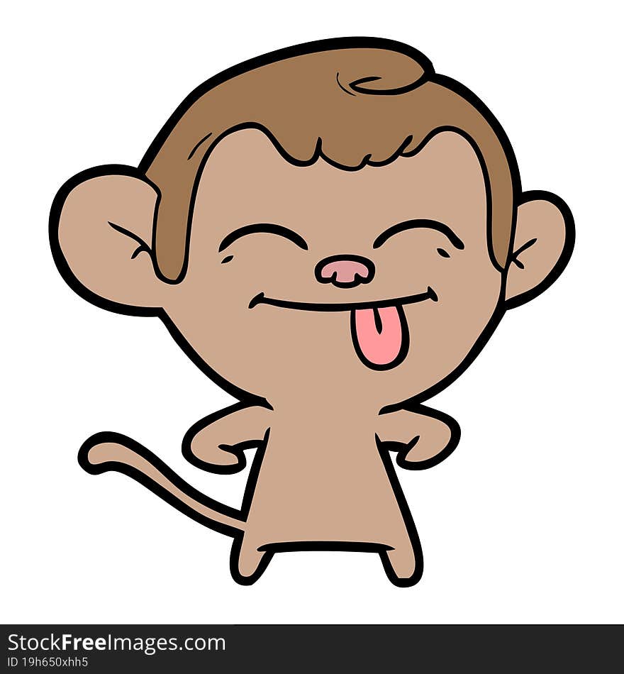 funny cartoon monkey. funny cartoon monkey