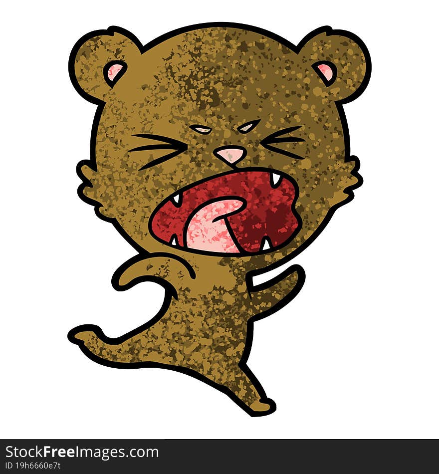 angry cartoon bear. angry cartoon bear