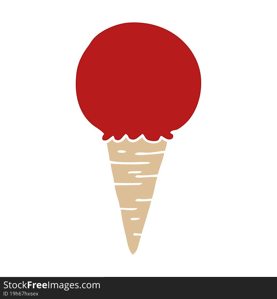 cartoon doodle ice cream cone