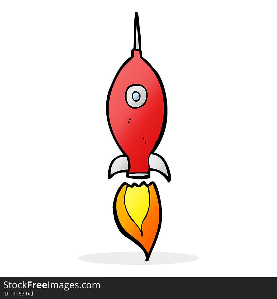 cartoon space rocket