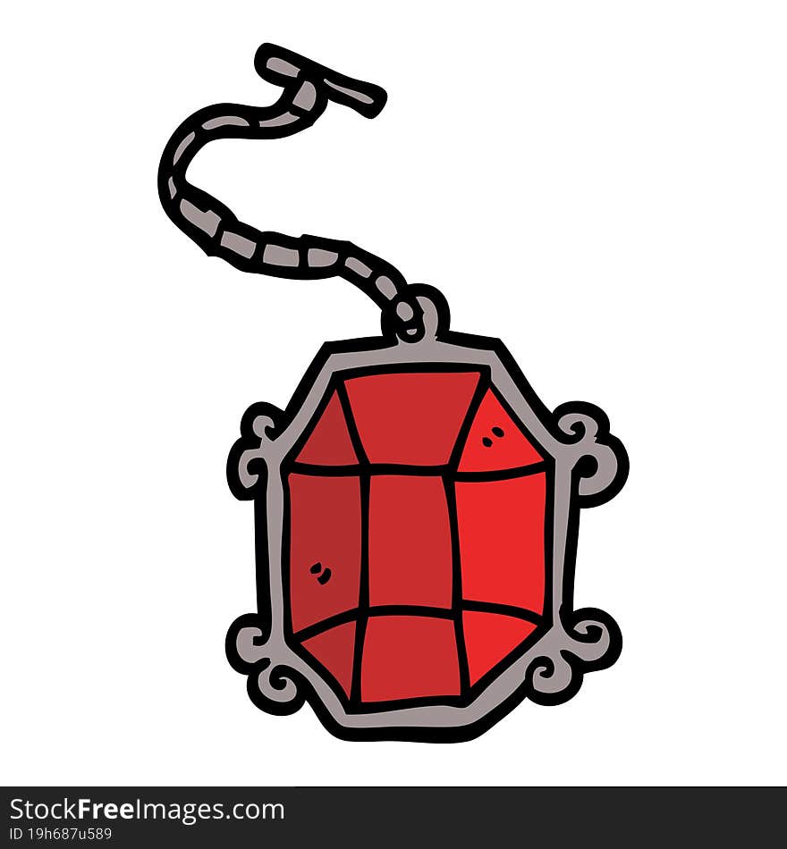 cartoon doodle ruby pendant