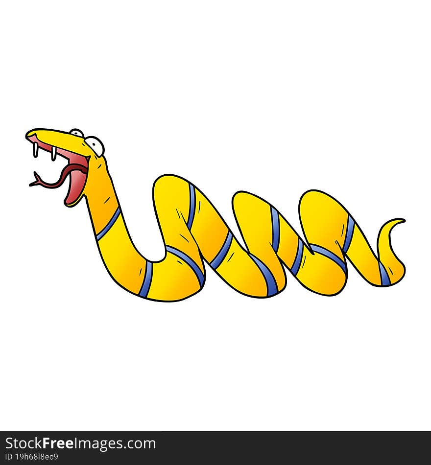 cartoon crawling snake. cartoon crawling snake