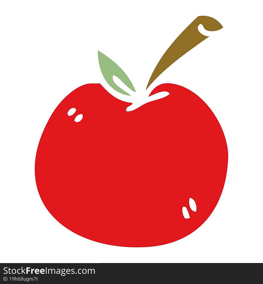 quirky hand drawn cartoon apple