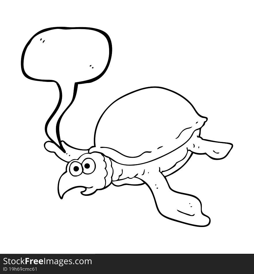 speech bubble cartoon turtle