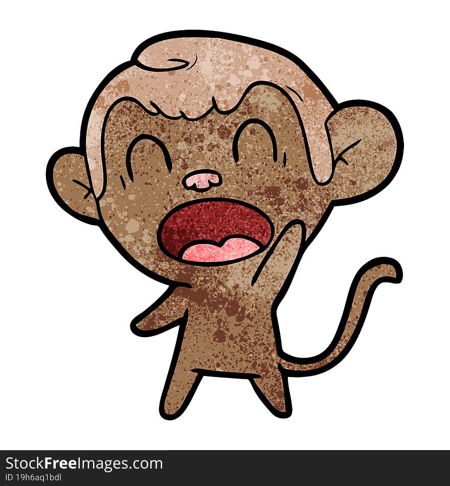 shouting cartoon monkey. shouting cartoon monkey