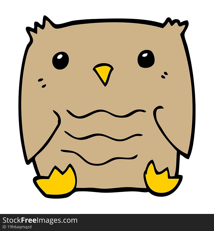 cartoon doodle owl