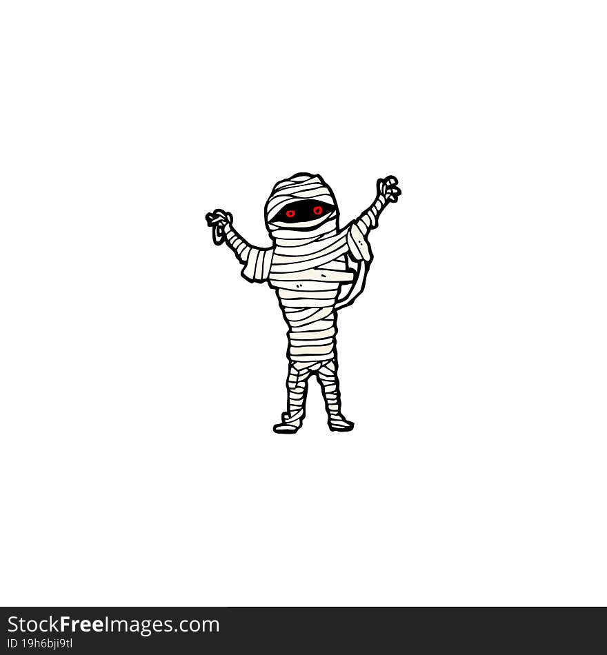 halloween mummy cartoon