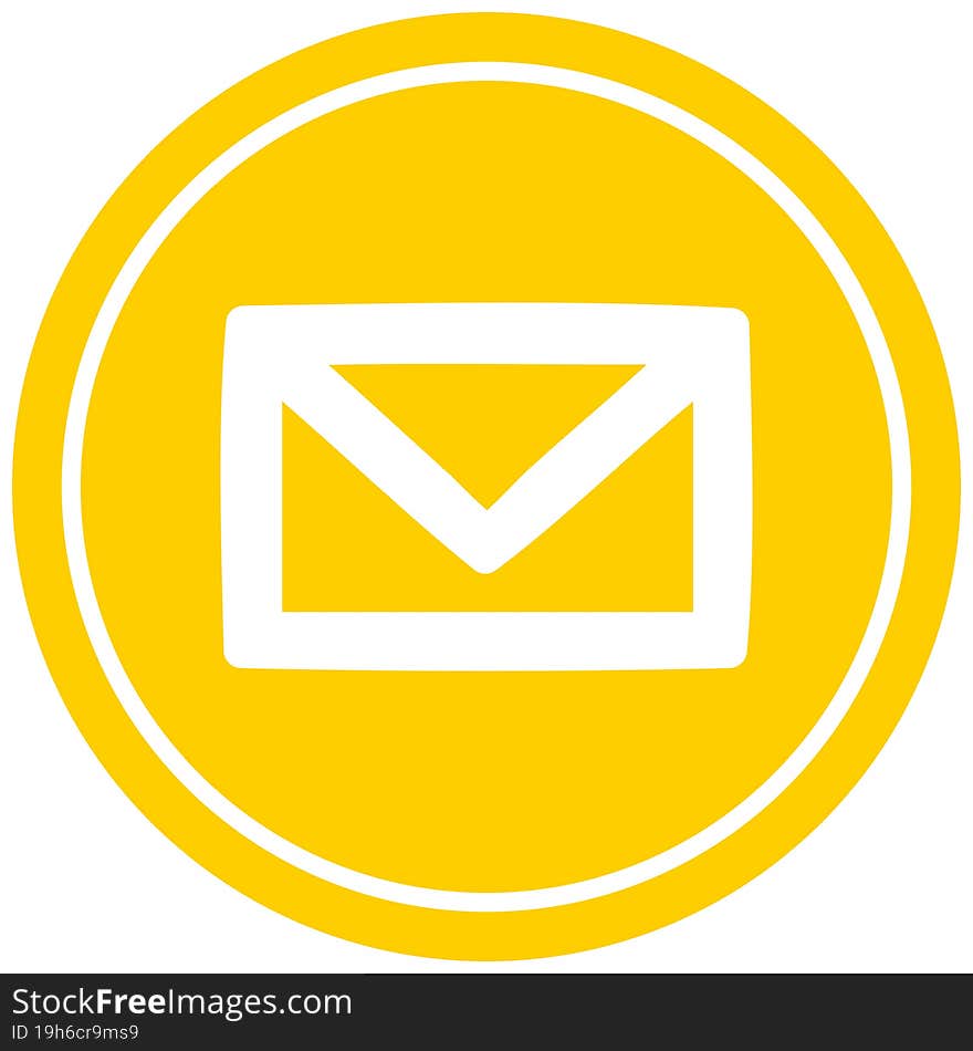 Envelope Letter Circular Icon