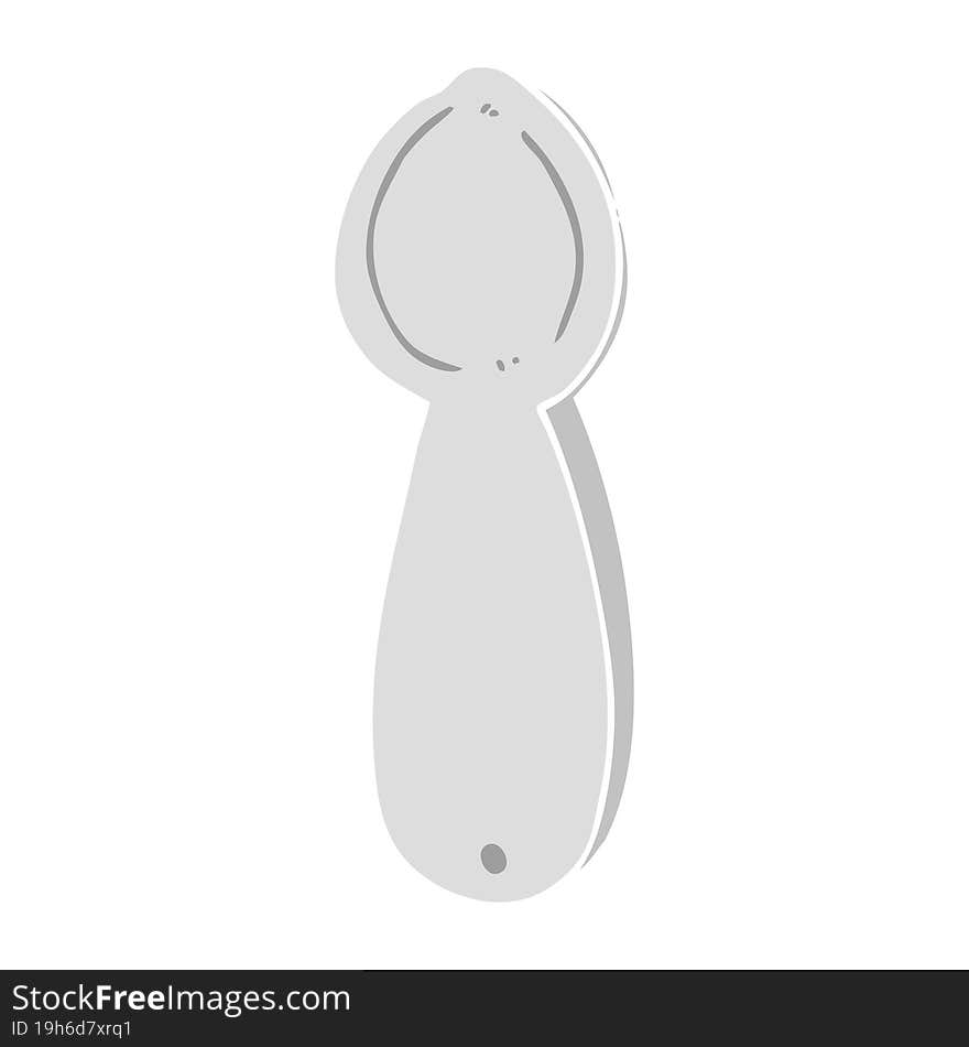 Flat Color Style Cartoon Spoon