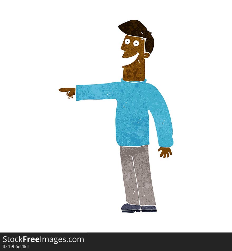 cartoon pointing man