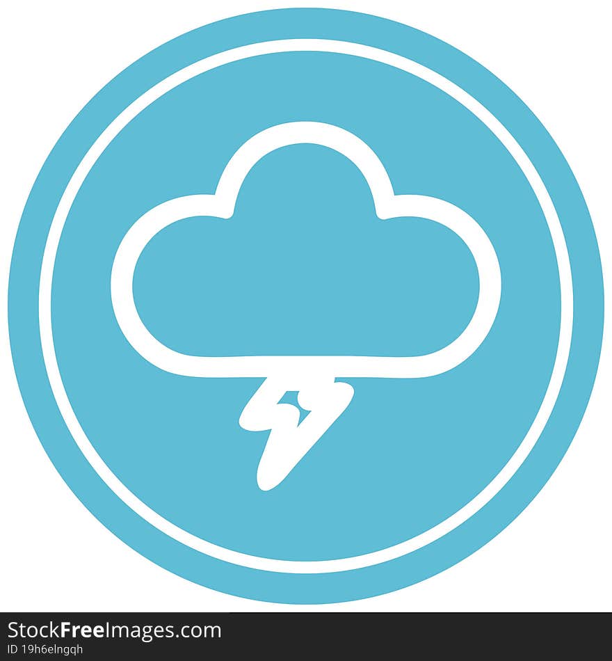 storm cloud circular icon