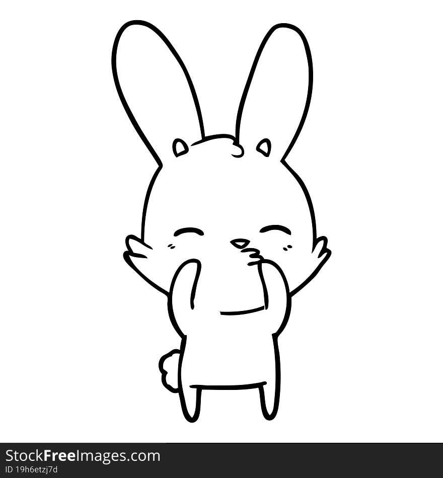 curious bunny cartoon. curious bunny cartoon