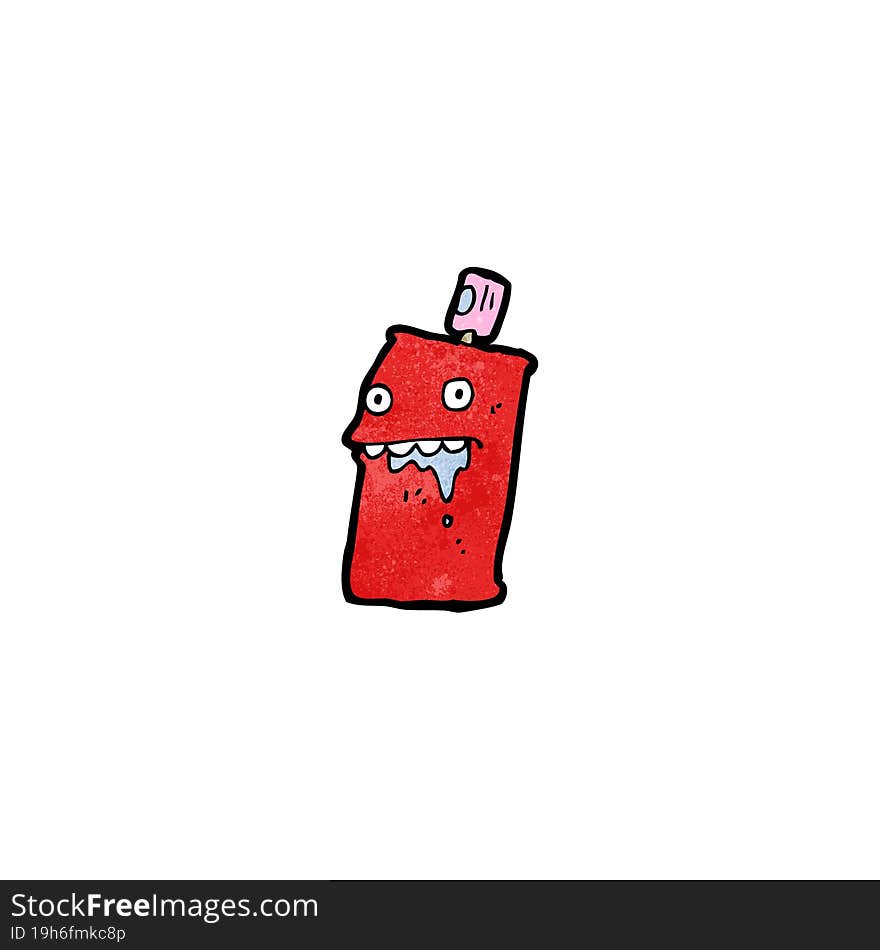 drooling spraycan cartoon