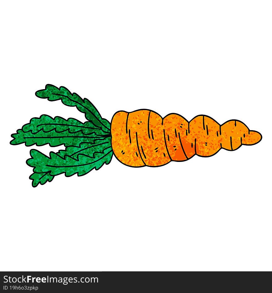 quirky hand drawn cartoon carrot