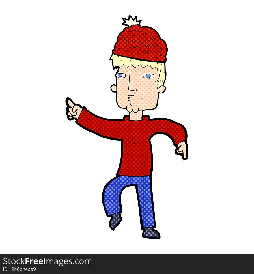 Cartoon Man In Hat