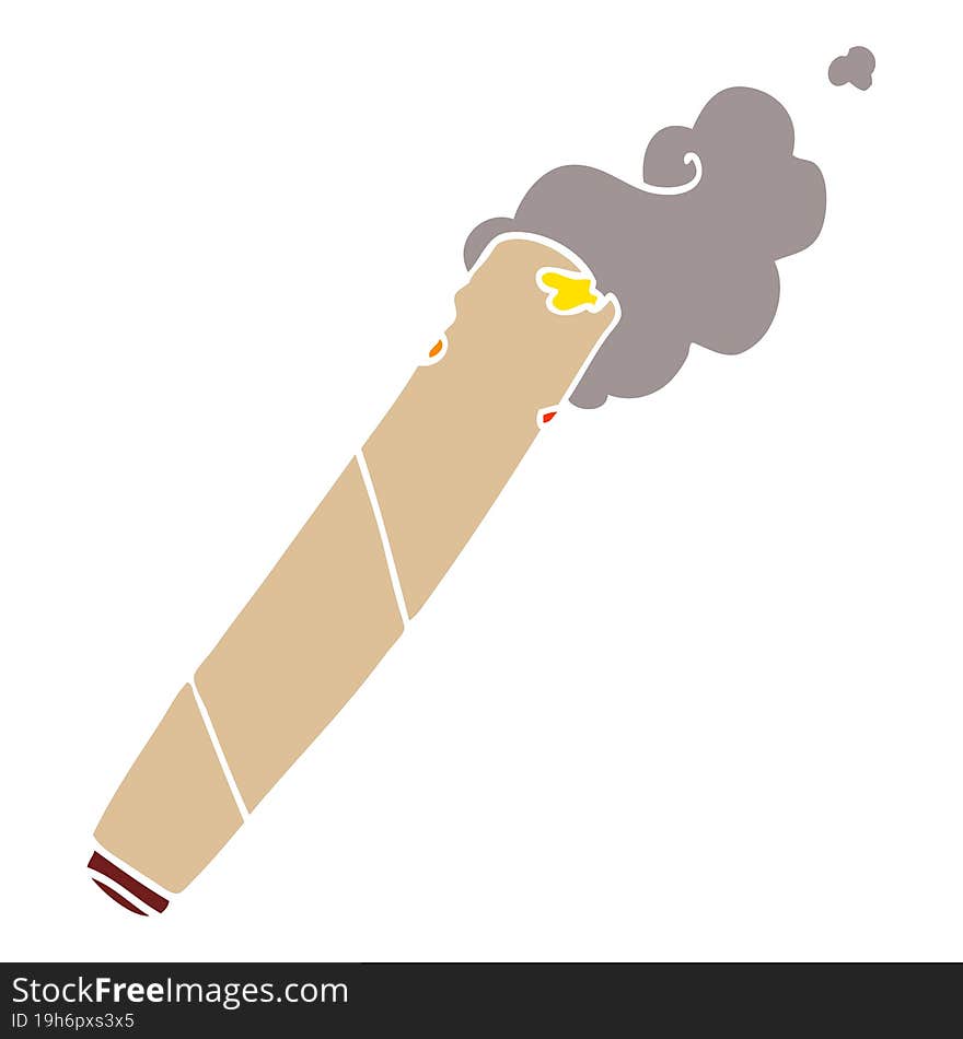 cartoon doodle rolled cigarette