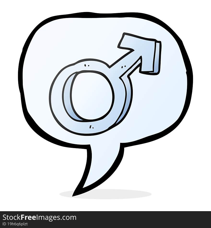 Speech Bubble Cartoon Male Symbol