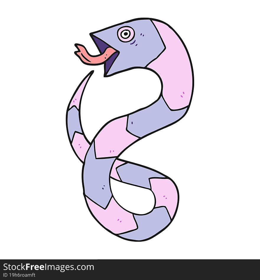 hissing cartoon snake