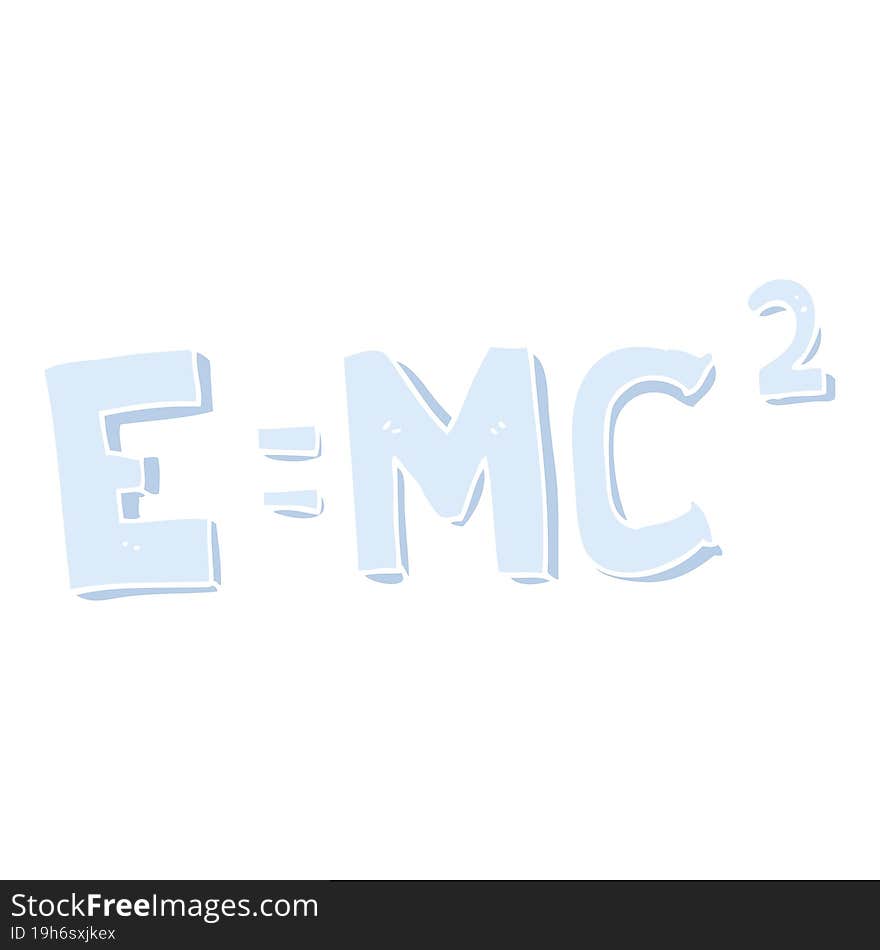 flat color illustration of a cartoon science formula