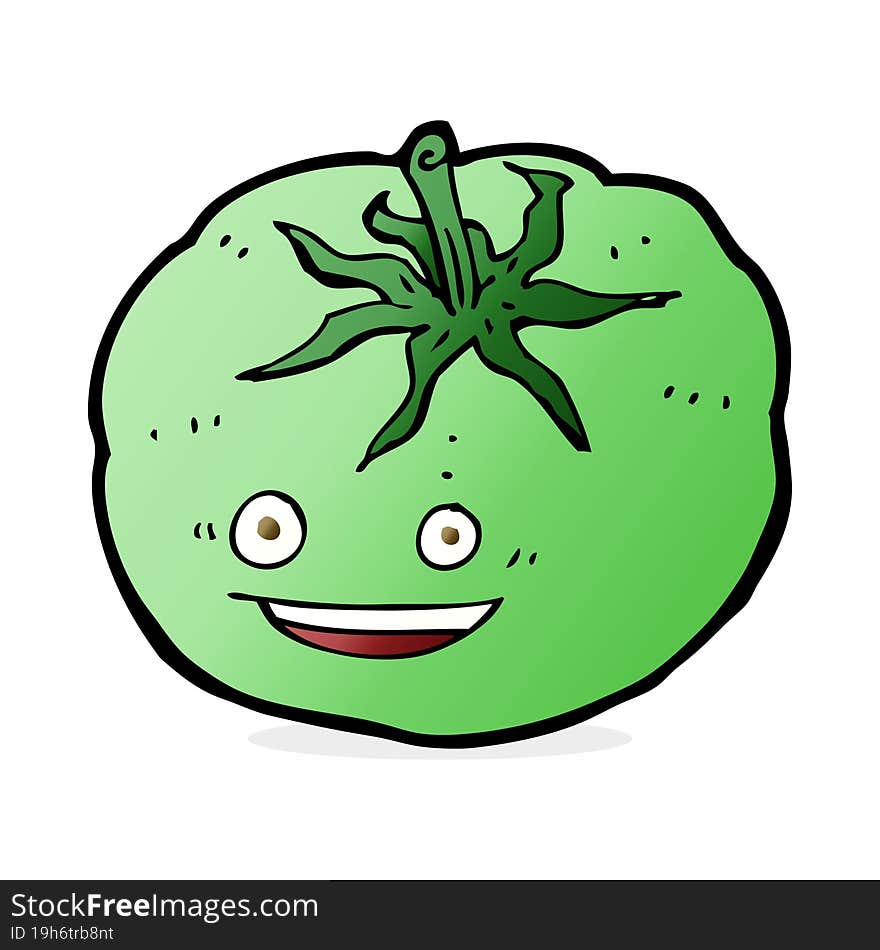 cartoon green tomato