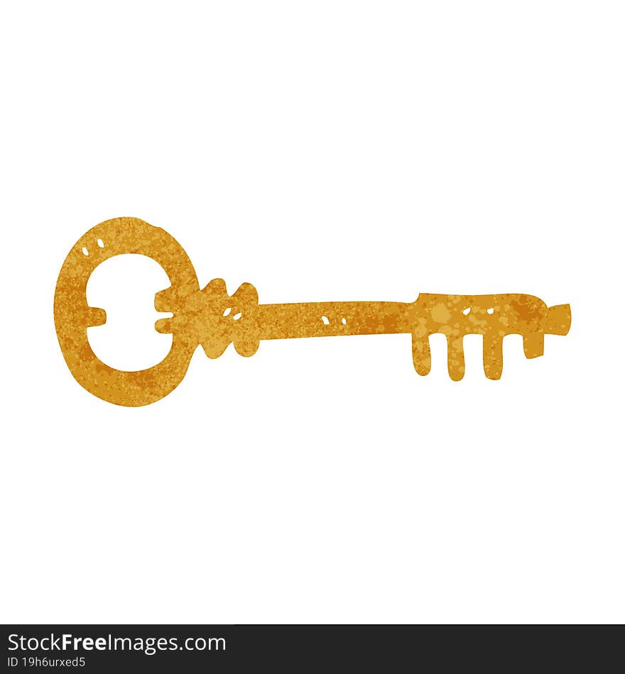 retro cartoon key