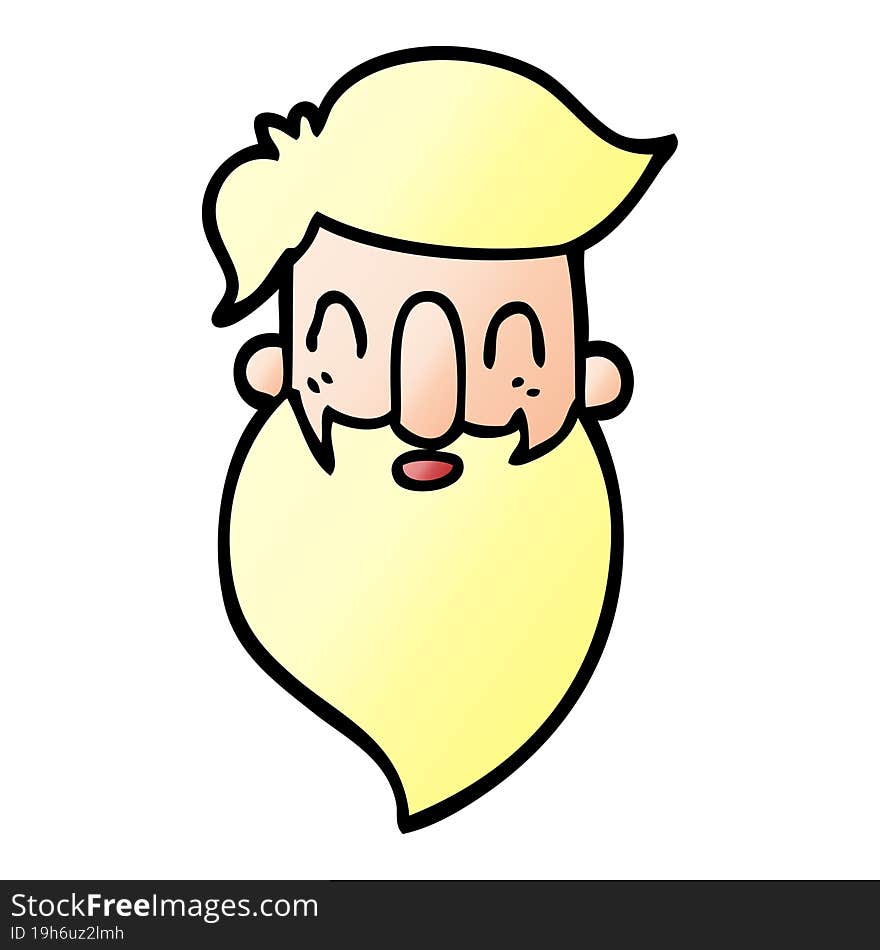 cartoon doodle bearded man